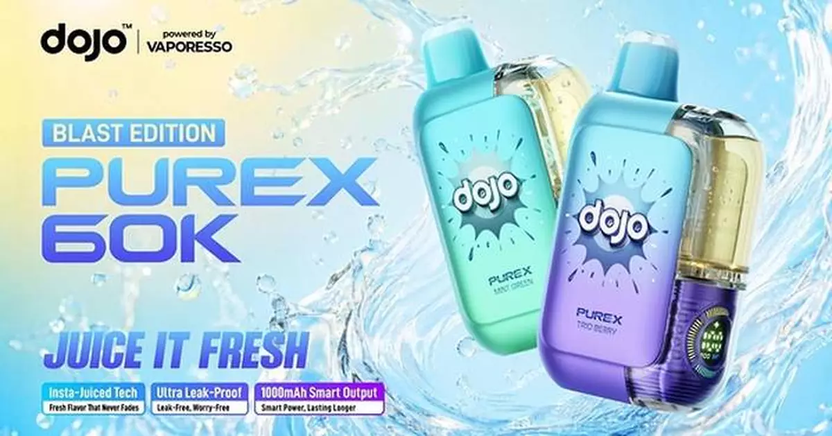 DOJO PUREX 60K Introduces Blast Edition: Five New Flavors for the World's First INSTA-JUICED™ Vape