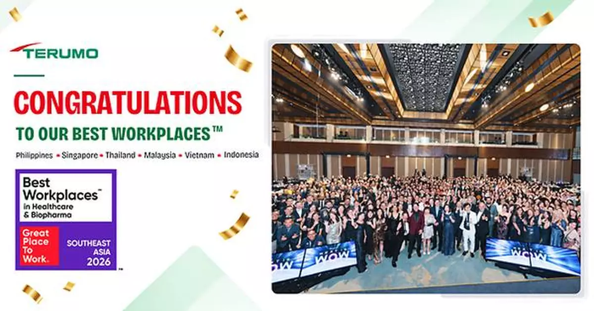 6 countries across Terumo Asia Pacific officially recognized as Best Workplaces™ Certified by Great Place To Work®