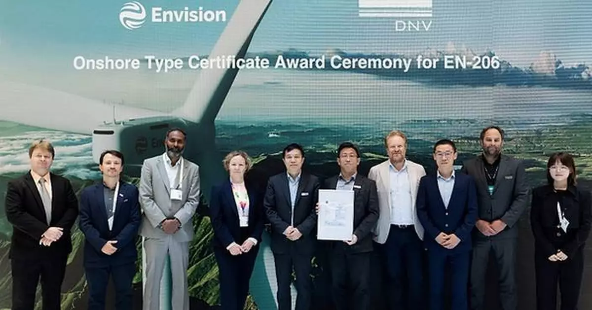 Envision Energy Accelerates the Evolution of Global Wind Technology with DNV Certification for TG Pro