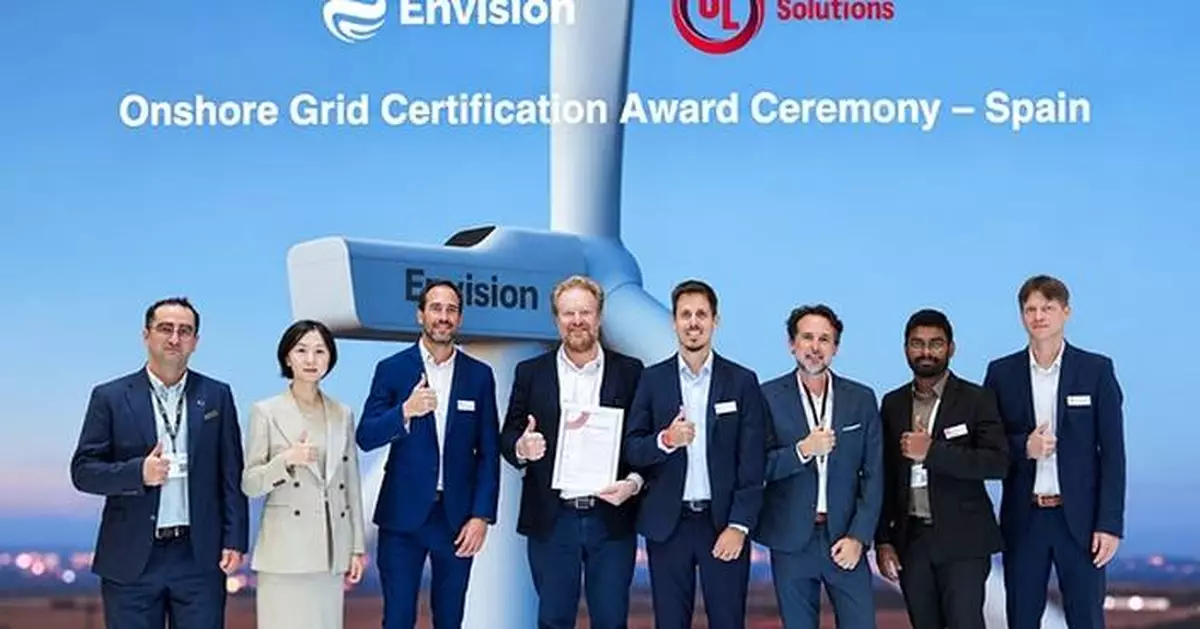 Envision Energy Advances Global Wind Market Readiness with UL Solutions Certifications in Europe and Australia