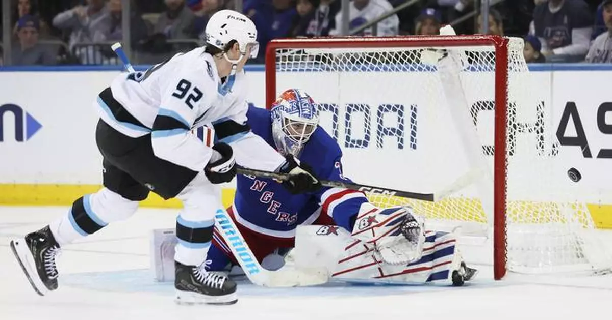 Shesterkin makes 28 saves and has an assist as Rangers beat Mammoth 4-2 for 3rd straight win