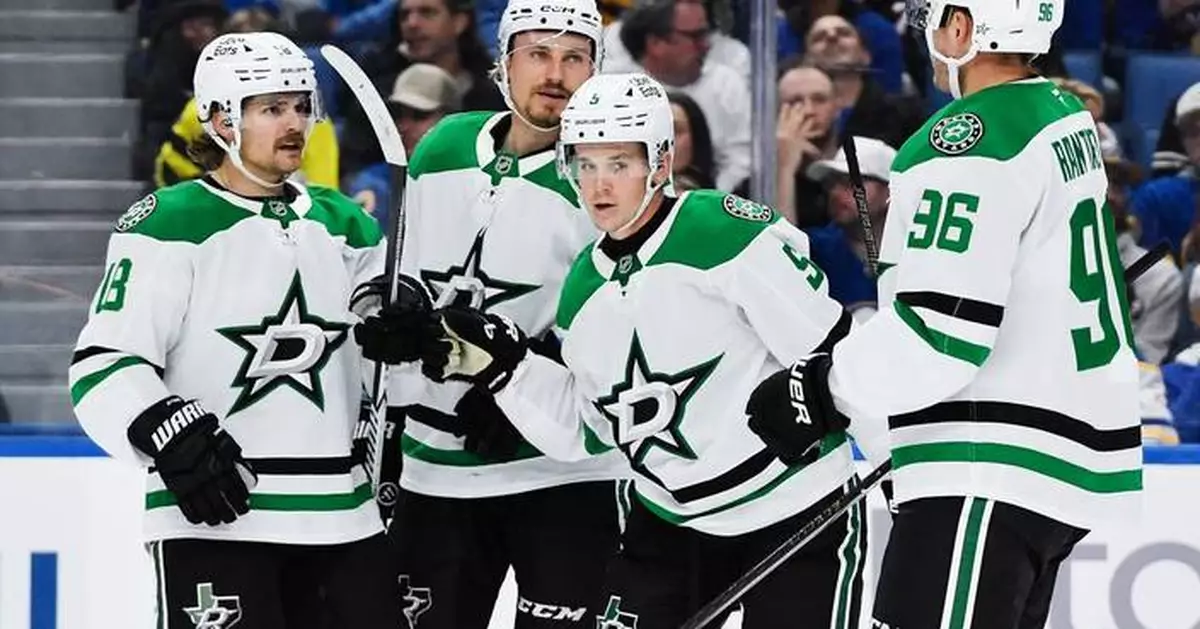 Jake Oettinger has second straight shutout in the Stars' 4-0 victory over the Sabres