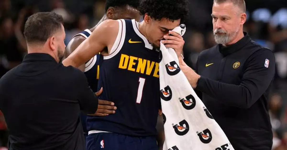 Nuggets guard/forward Julian Strawther to be re-evaluated in 6 weeks after spraining left knee