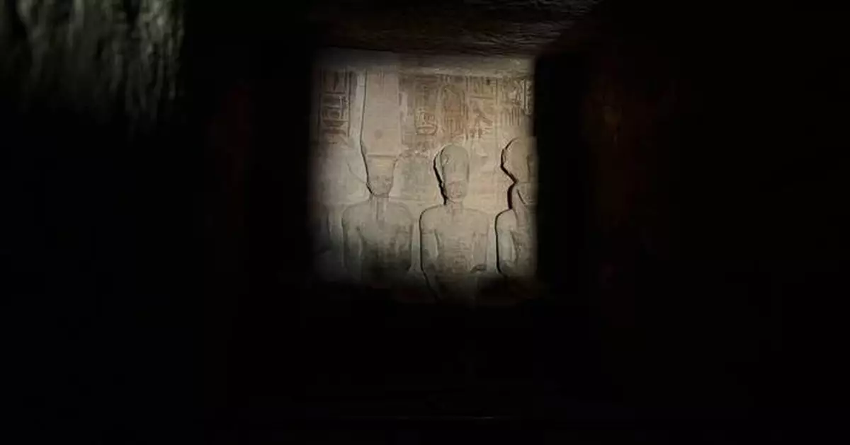 Twice a year, a golden sunbeam illuminates a 3,000-year-old Egyptian temple