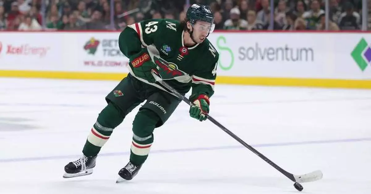 Kaprizov scores twice as the Wild beat the Bruins 4-1