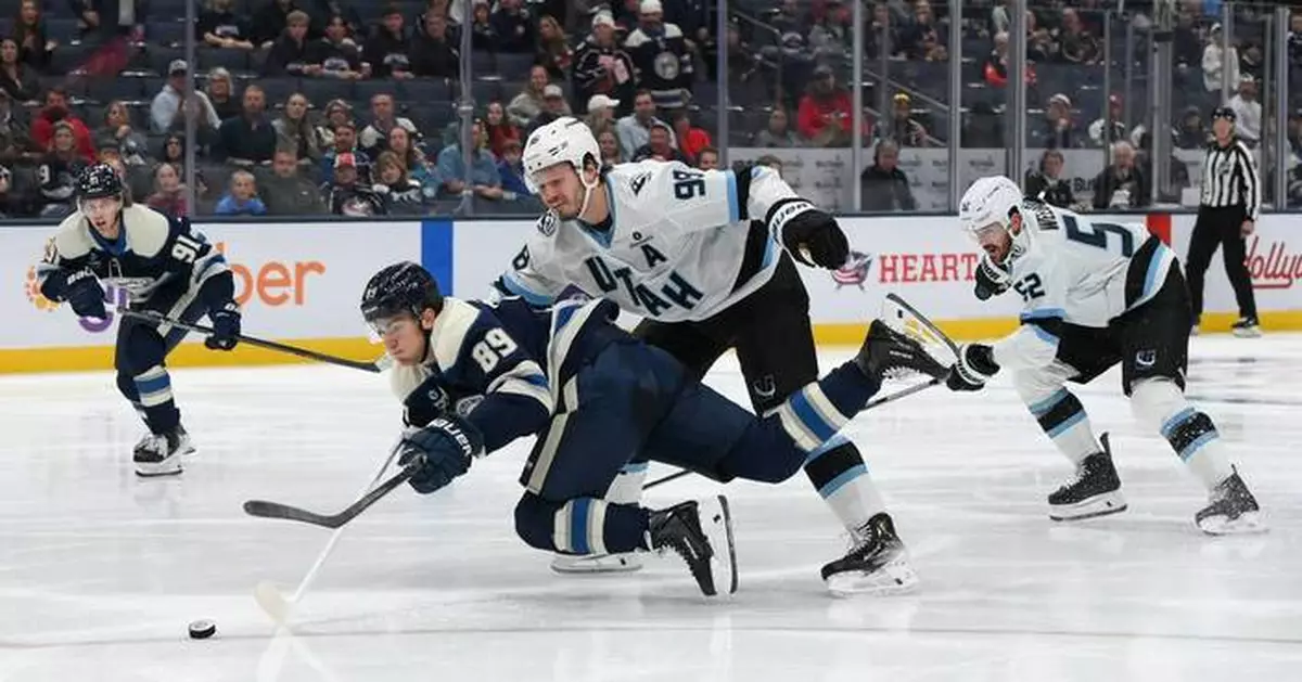 Mammoth defenseman Mikhail Sergachev leaves game vs. Devils after getting hit in helmet by puck