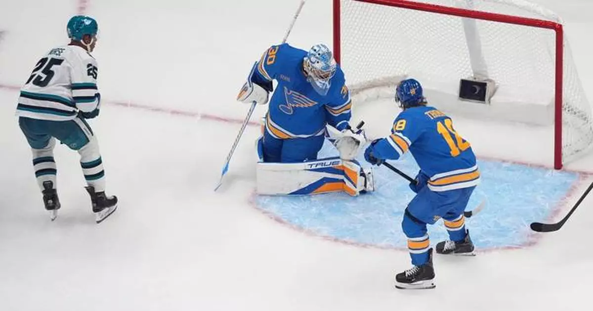 Darnell Nurse scores in OT to give Sharks 3-2 win over Blues