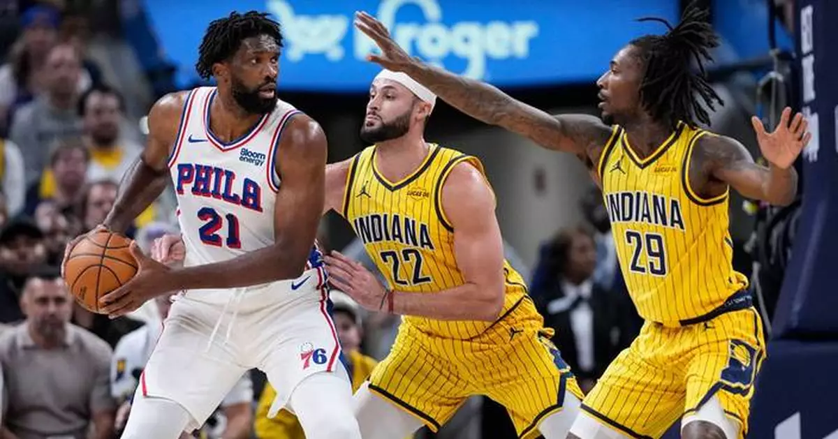 Maxey scores 27 points and leads the 76ers to a 114-109 victory over the Pacers