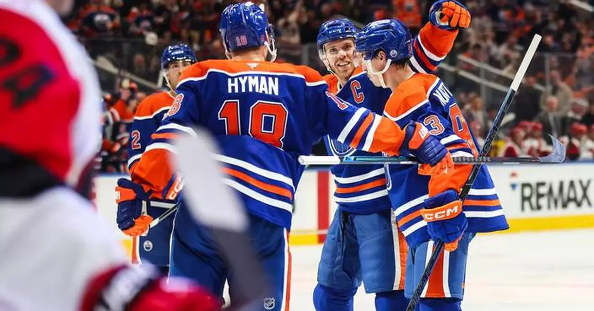 McDavid scores twice and has 3 assists in the Oilers' 6-5 shootout victory over the Hurricanes