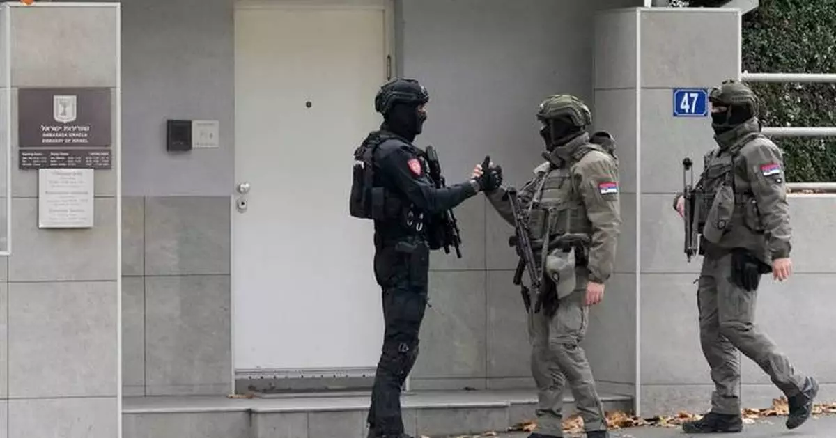 Serbian police say assailant killed after attacking officer outside the Israeli Embassy in Belgrade