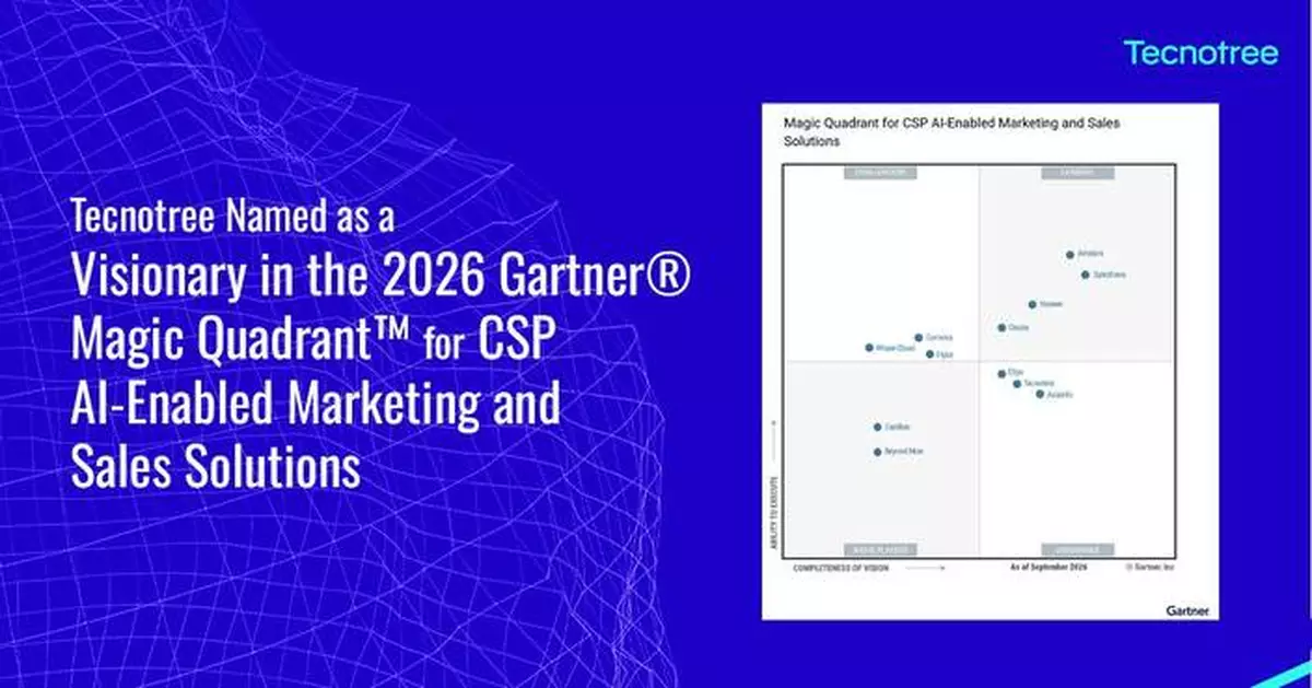 Tecnotree Named a Visionary in the Inaugural 2026 Gartner® Magic Quadrant™ for CSP AI-Enabled Marketing and Sales Solutions