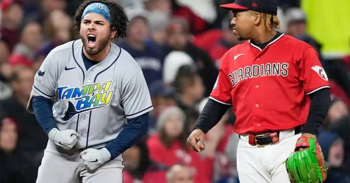 Rays capitalize on Guardians errors, win 7-3 to tie ALCS at 2-2