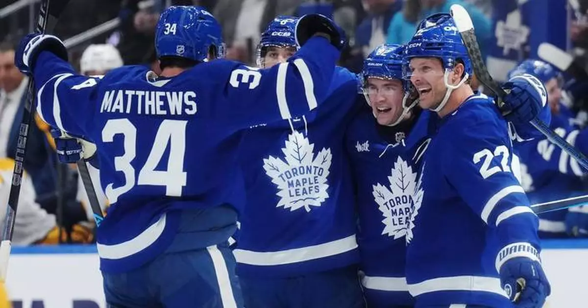 Top draft pick Gavin McKenna picks up first NHL goal, assist for Toronto against Predators