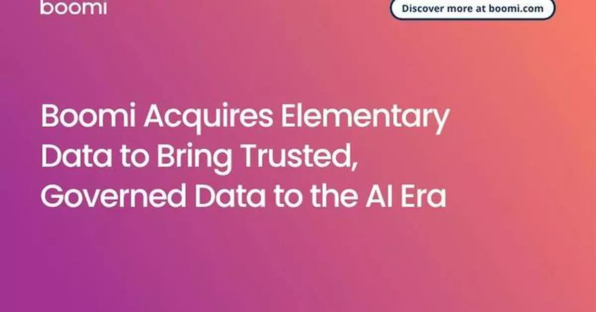 Boomi Acquires Elementary Data to Bring Trusted, Governed Data to the AI Era