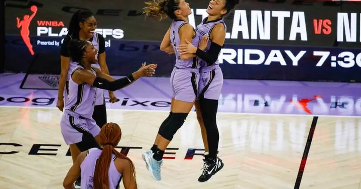 Burton's 3-pointer with 41 seconds left helps send Valkyries past Aces 83-81 for 2-0 semifinals lead