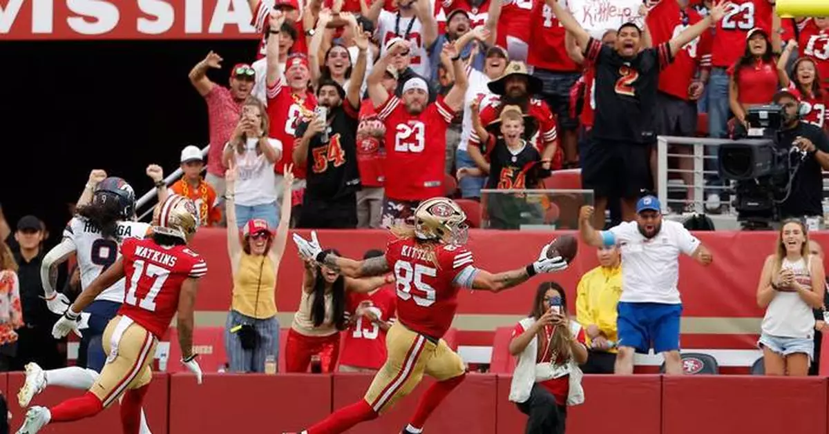 Brock Purdy throws 2 TD passes to lead the undefeated 49ers past the Broncos 24-14