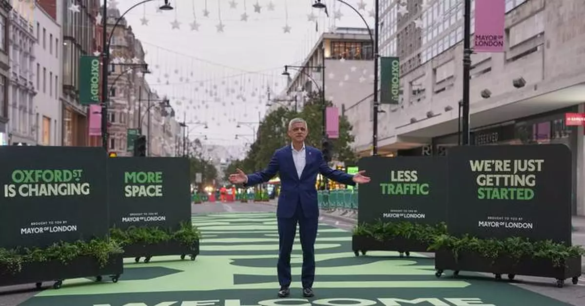 London’s Oxford Street bans traffic as city tries to revitalize a once-grand shopping district