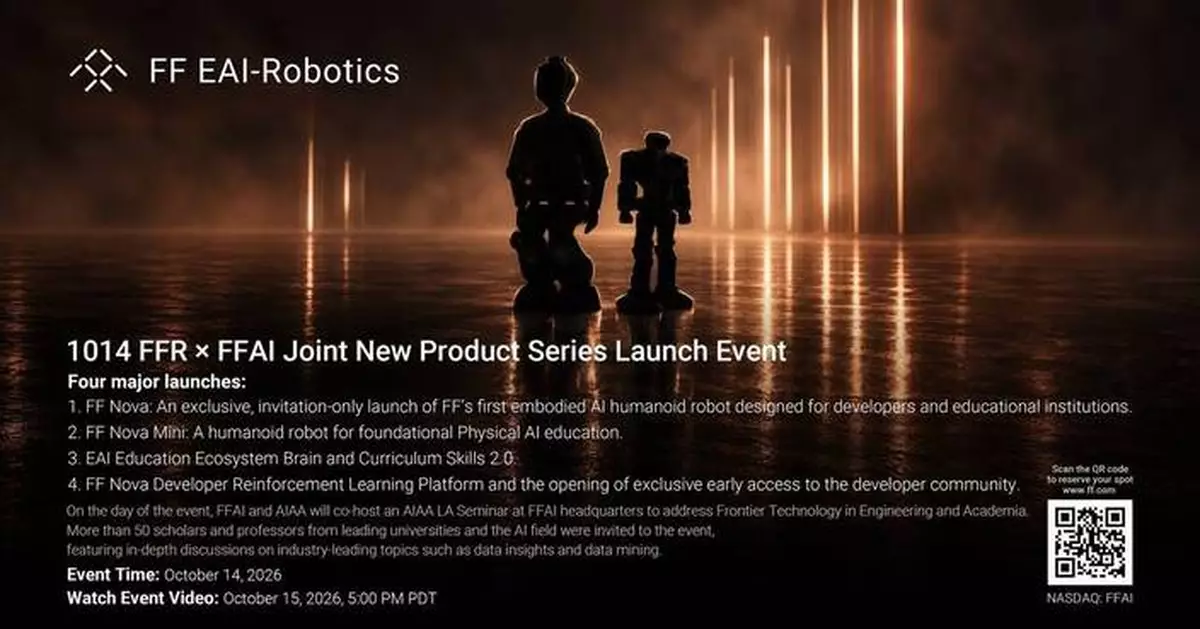 Faraday Future Announces This Week’s Investor Weekly Report from YT Jia Has Been Rescheduled to October 14; FFR and FFAI to Host Joint New Product Launch Event on October 14