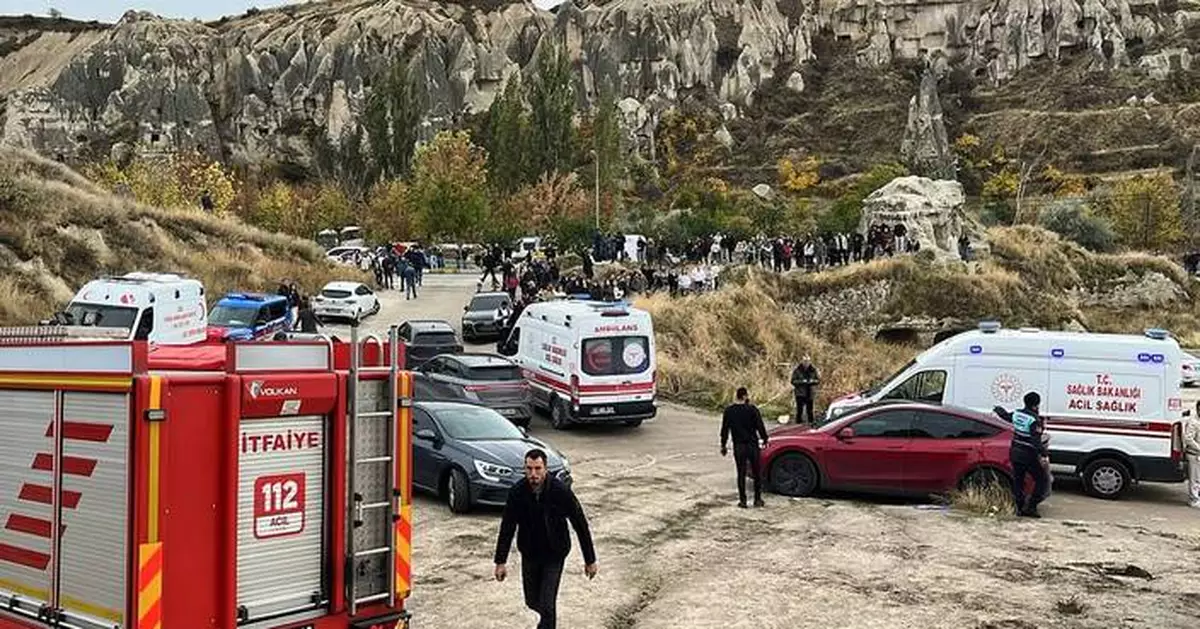 A rock formation collapse in Turkey's touristic Cappadocia region kills at least 3