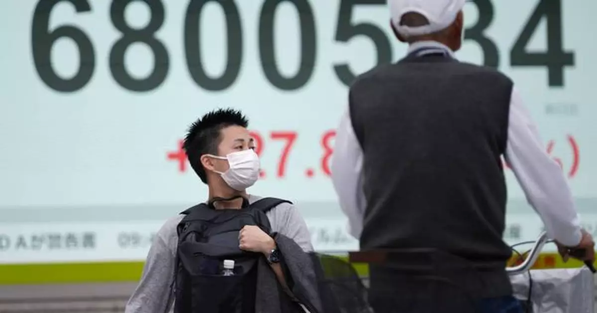 Asian shares trade mixed after US stocks edge back from their record after profit reports