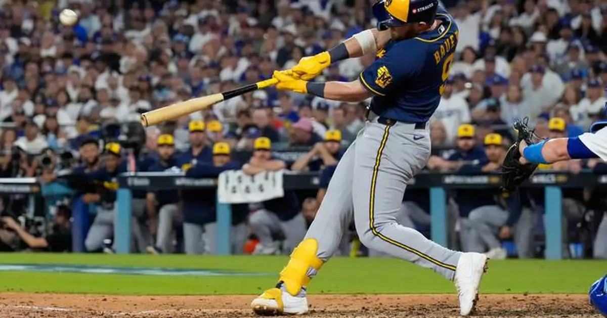 Brewers stun Dodgers with back-to-back homers in 7th inning and take 3-0 lead in NLCS with 6-2 win