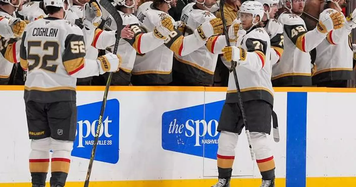 William Karlsson has go-ahead goal and Golden Knights beat Predators 5-2 for 3-1 road record
