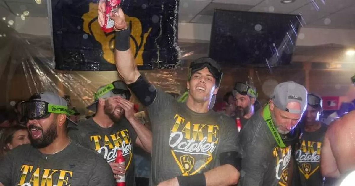 Brewers celebrate clinching win over Padres with an eye on looming NLCS showdown with Dodgers