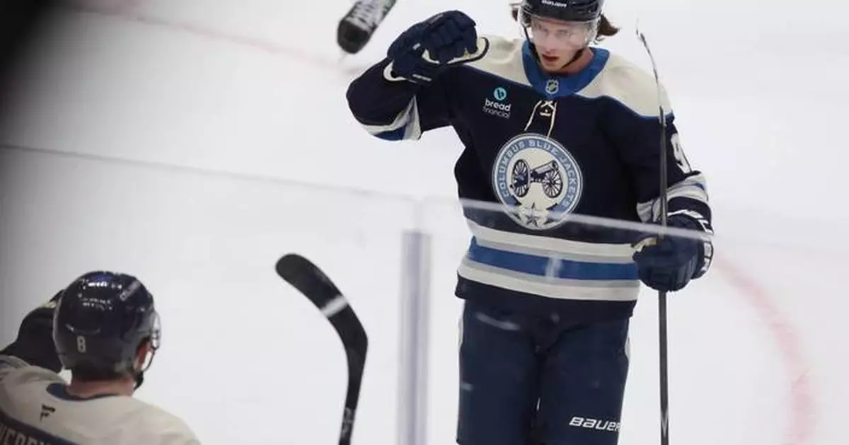 Kent Johnson scores in OT as Blue Jackets beat Rangers 1-0 behind Jet Greaves' shutout