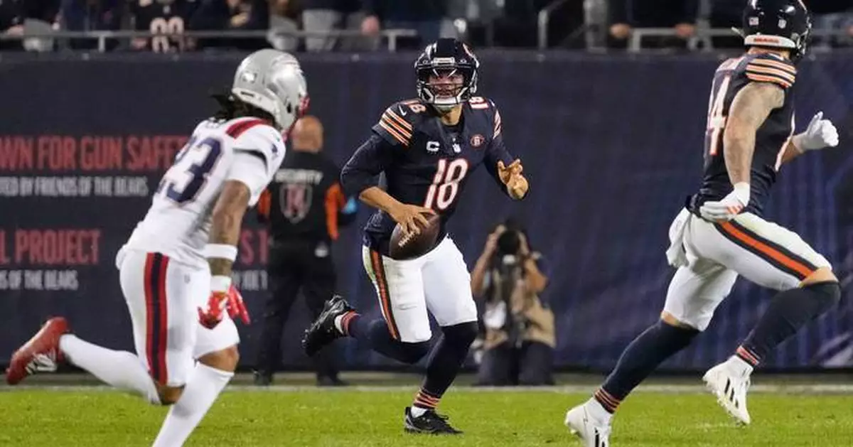 Caleb Williams throws 2 TD passes as the Bears beat Drake Maye and the Patriots 30-24