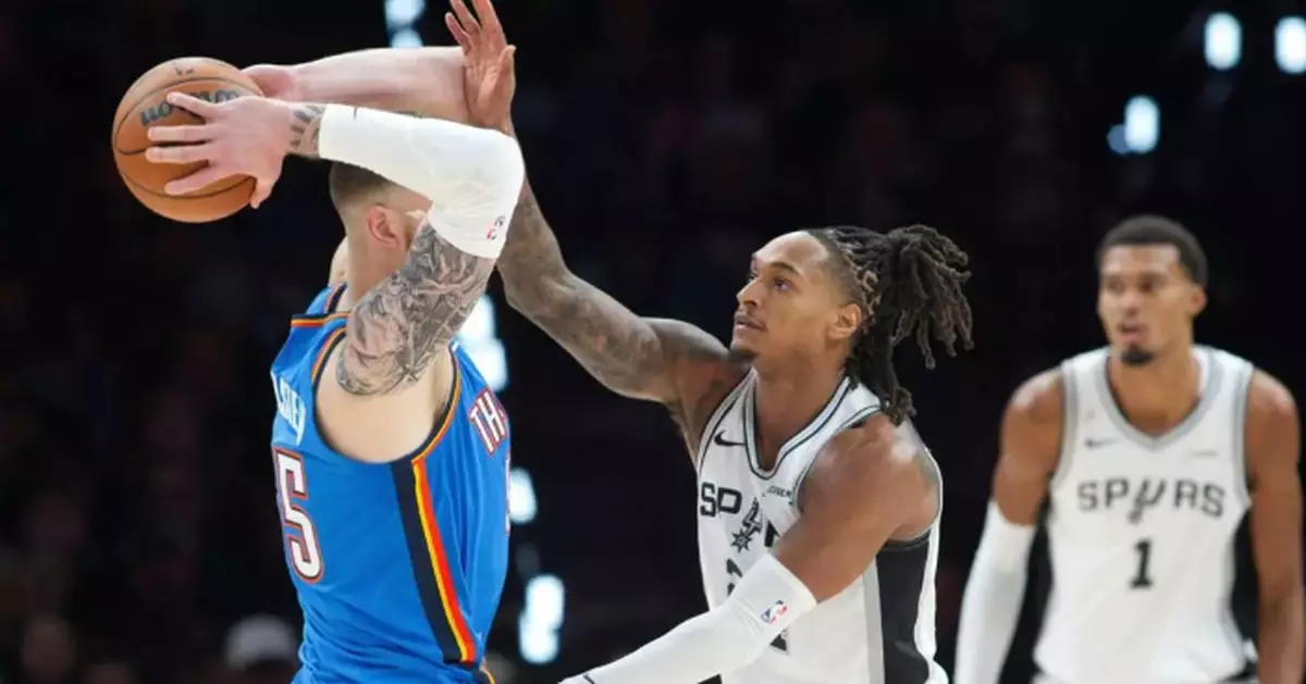Gilgeous-Alexander, Thunder roll past Spurs 116-104 in first matchup since conference finals defeat