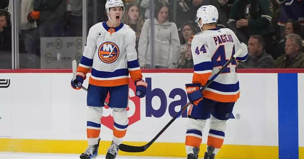 Schaefer scores his 2nd goal of the game in OT to lift Islanders past  Wild, 4-3