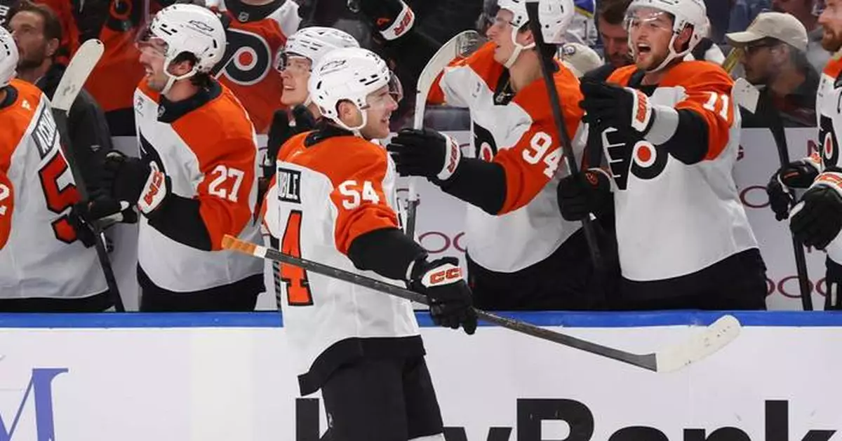 Flyers rookie Cole Knuble scores first 2 career goals in 3-1 victory over Sabres