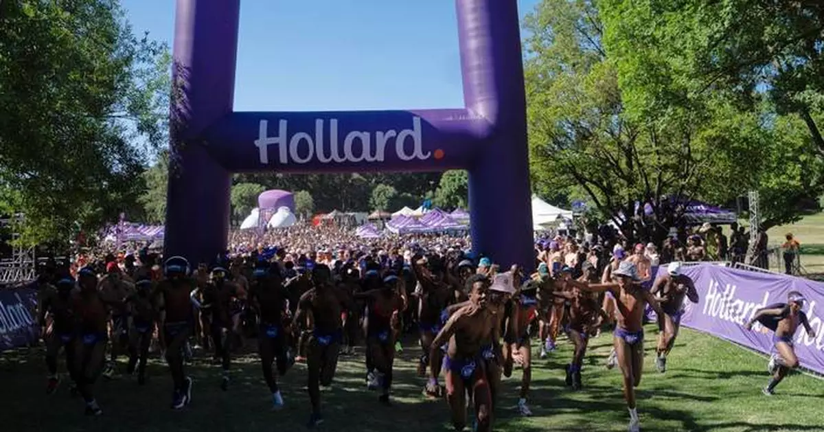 South African runners don cheeky attire for annual race to spotlight prostate cancer