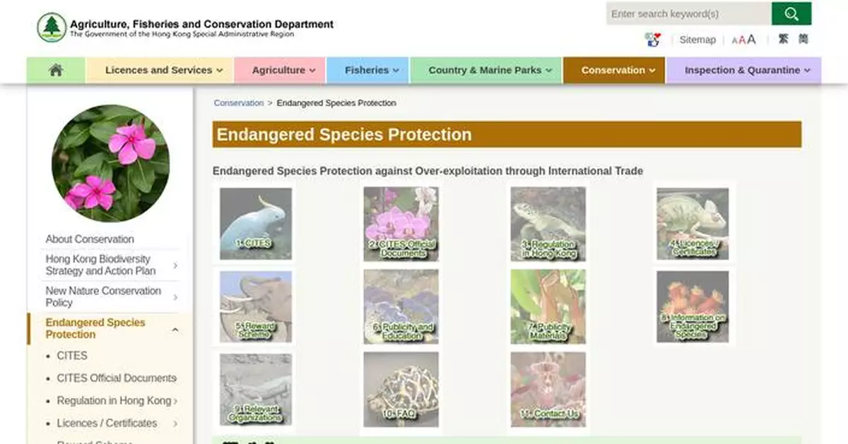 Hong Kong Updates Endangered Species Ordinance to Align with CITES Regulations.