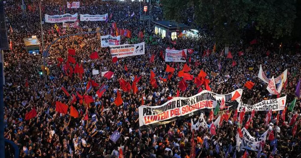 Spain’s government approves new urgent housing measures after a night of unrest in Barcelona