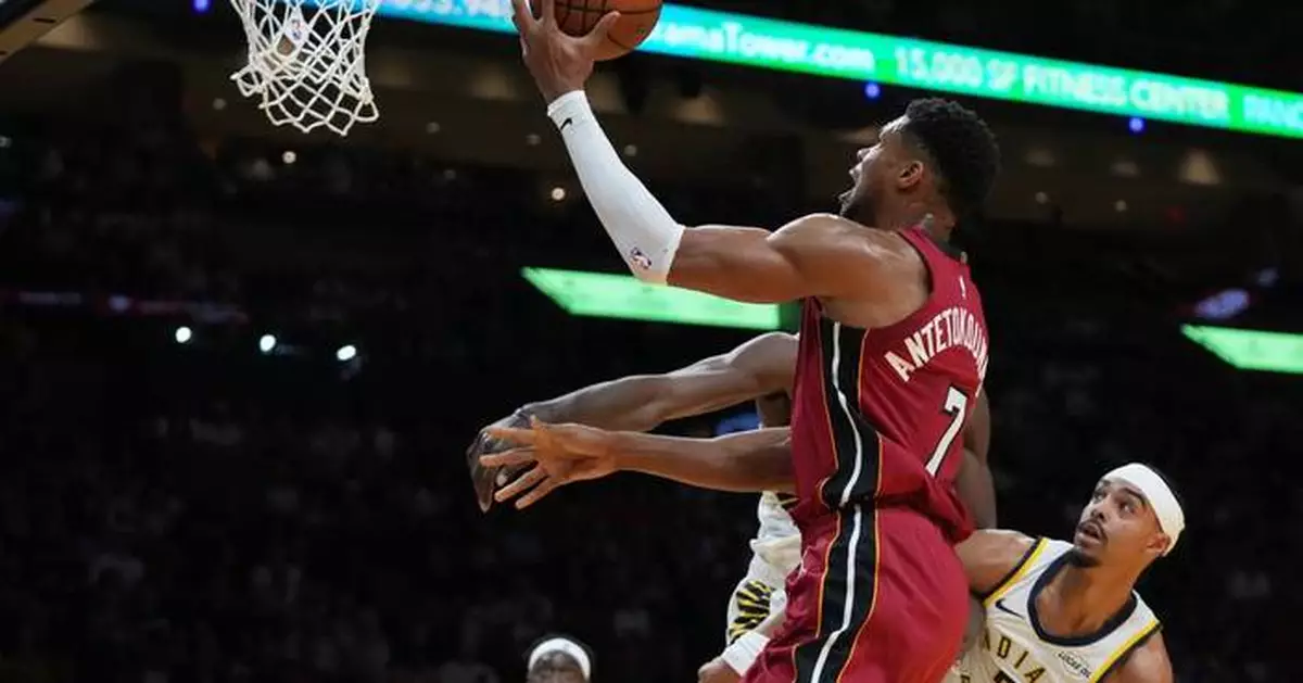 Giannis has triple-double, Heat open NBA Cup play with 145-125 win over Pacers