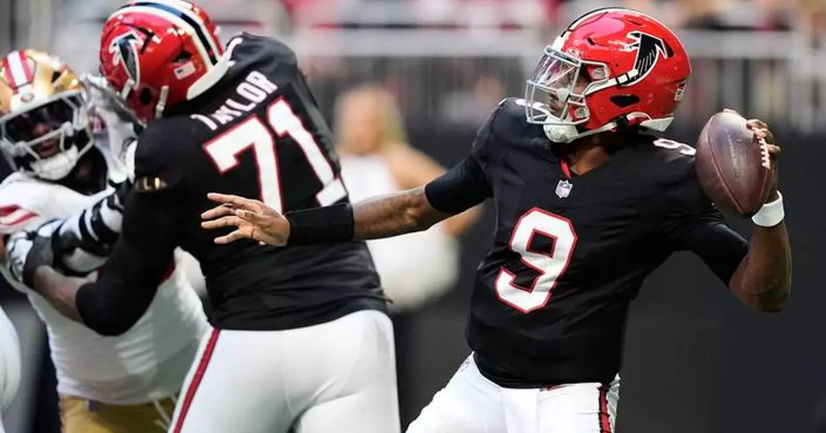Michael Penix Jr. throws 3 TD passes, Falcons force 4 turnovers to give 49ers first loss, 29-20