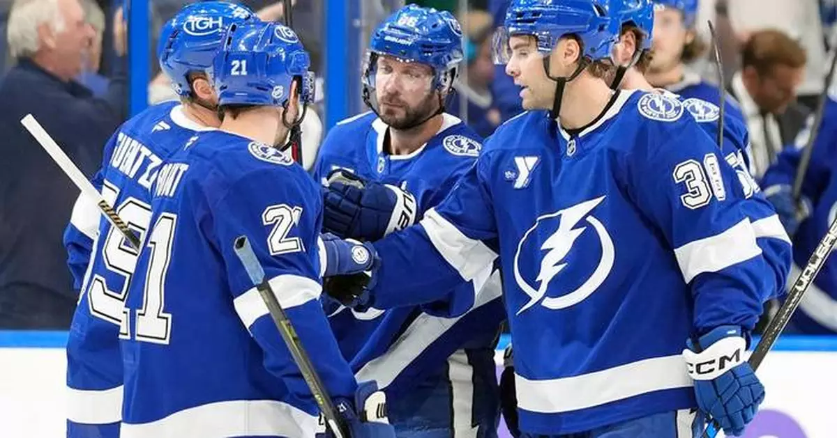 Lightning storm back from 2-goal deficit to beat the Canucks 4-2