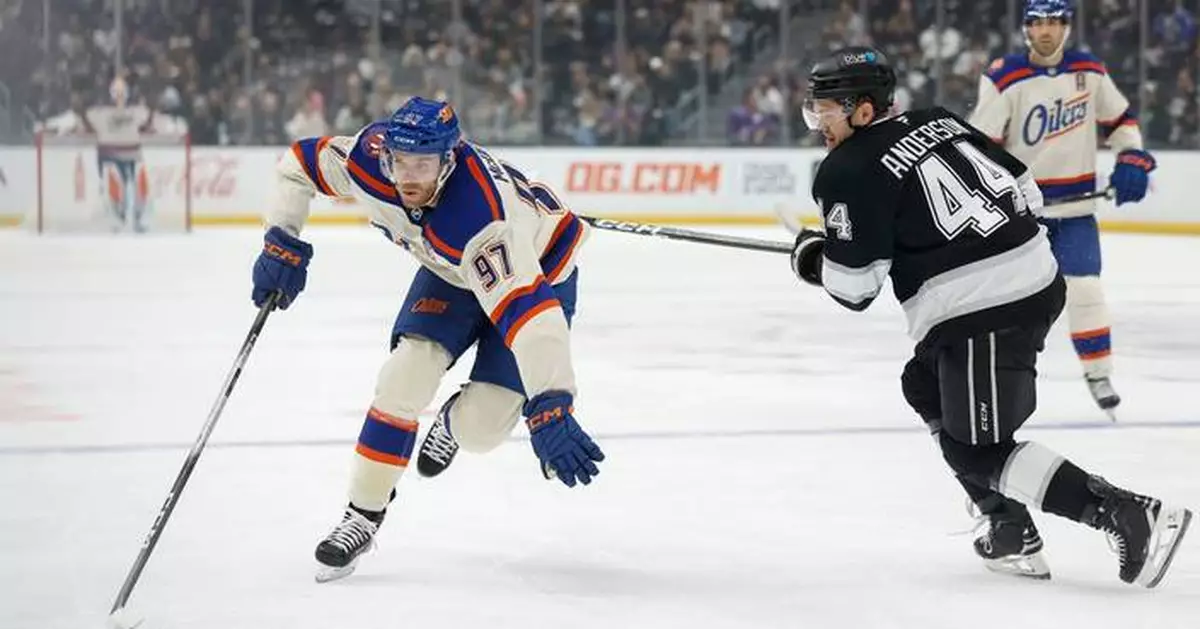 Connor McDavid's 3-point first period propels Oilers past winless LA Kings 4-1 for 5th straight win