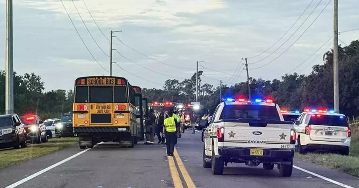 2 people killed, including a student, after Florida school bus rolls over in crash, sheriff says