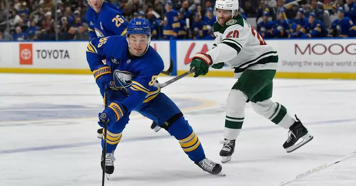 Owen Power scores in OT and Sabers rally from 2 goals down to beat Wild 3-2
