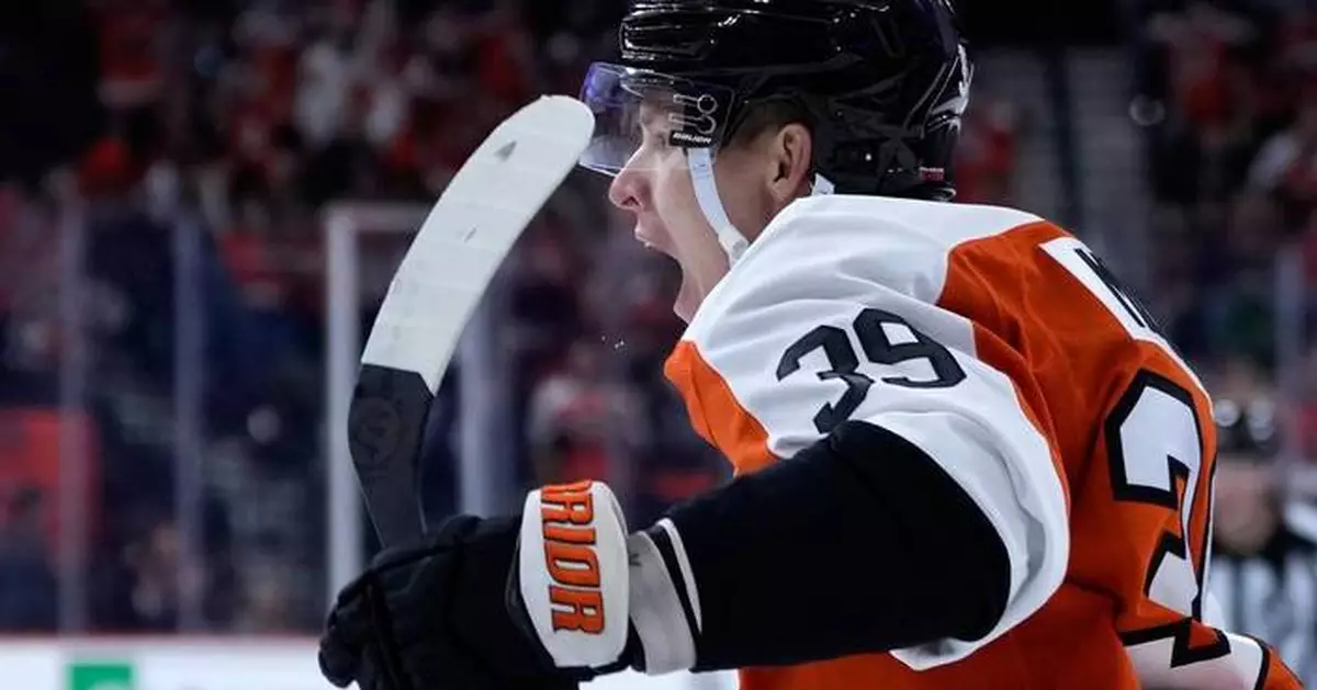 Matvei Michkov scores 2 goals and Flyers beat Avalanche 3-2 for 2nd straight win