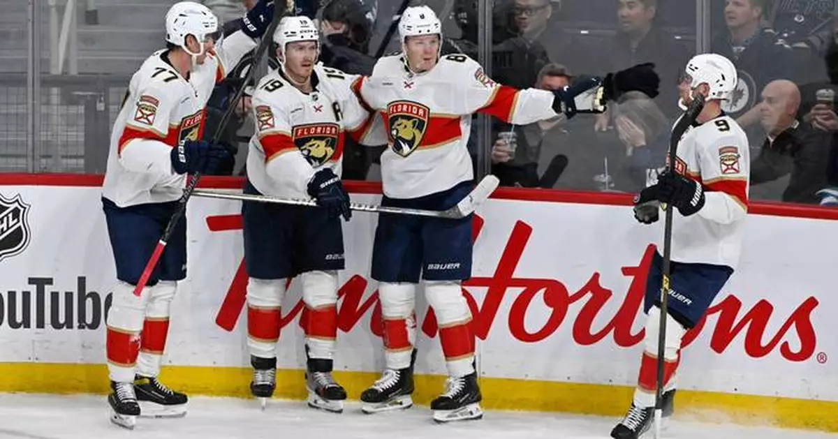 Carter Verhaeghe scores 2 goals and Panthers extend Jets' slide to 6 games with 5-1 win