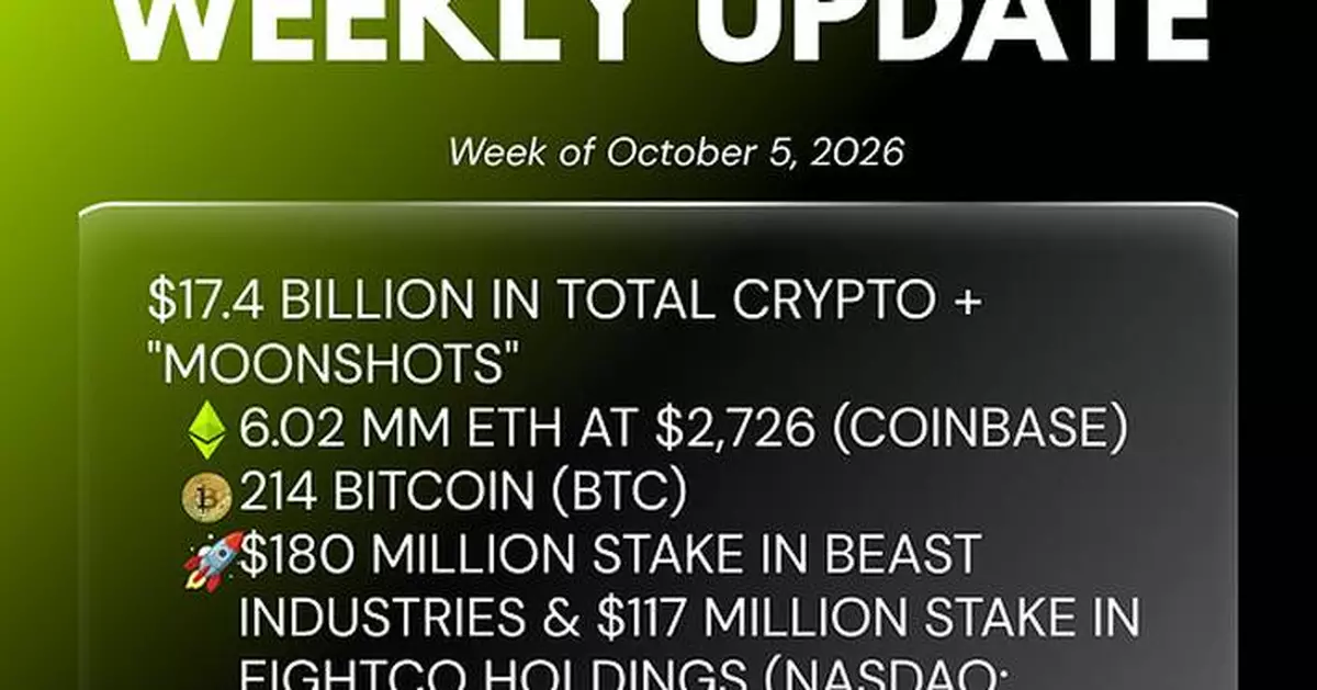 Bitmine Immersion Technologies (BMNR) Announces ETH Holdings Reach 6.02 Million Tokens, and Total Crypto and Total Cash &amp; Marketable Securities Holdings of $17.4 Billion