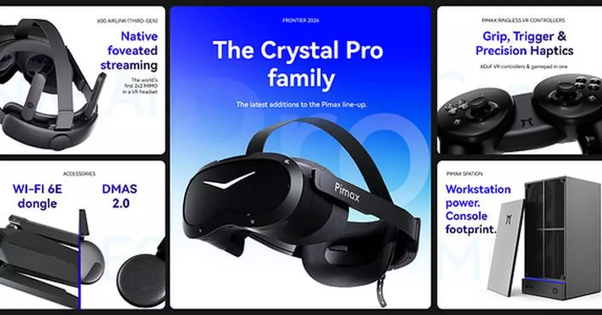 Pimax Unveils Crystal Pro with Native Foveated Streaming, Sending the GPU's Native Image Wirelessly to the Headset