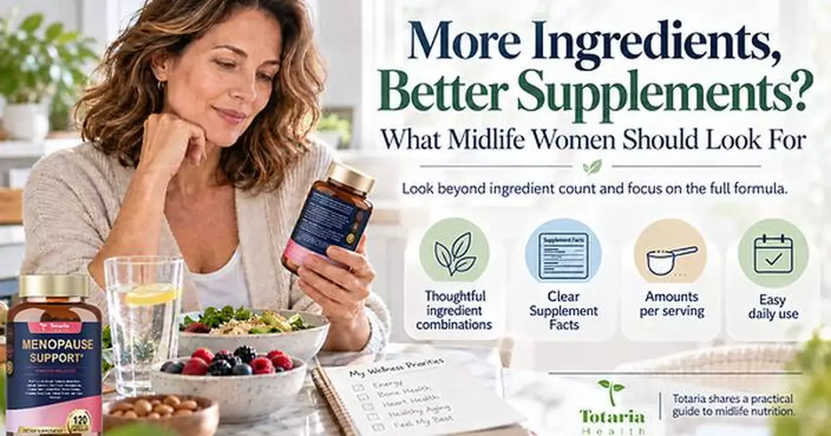 More Ingredients, Better Supplements? Totaria Shares What Midlife Women Should Look For