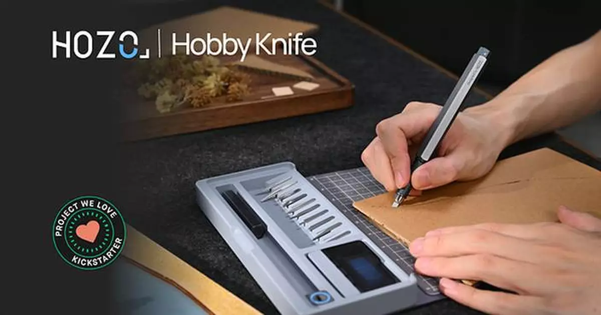 HOZO Reinvents the Hobby Knife with a Push-Button Blade-Changing Mechanism, Launching on Kickstarter Today
