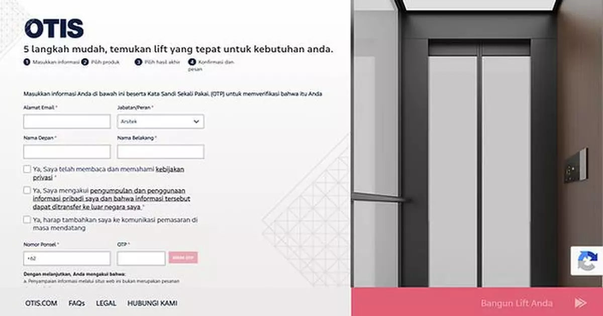 Homeowners in Indonesia Can Now Configure an Otis Homelift and Receive a Price Estimate Online