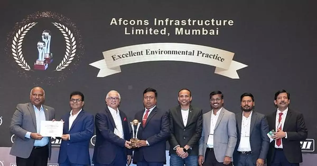 Confederation of Indian Industry (CII) honours Afcons with National Environmental Excellence Award