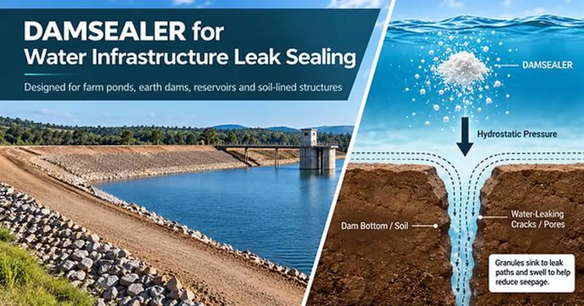 SOCO Introduces DAMSEALER Polymer for Leak Sealing in Farm Ponds, Earth Dams and Soil-Lined Water Structures